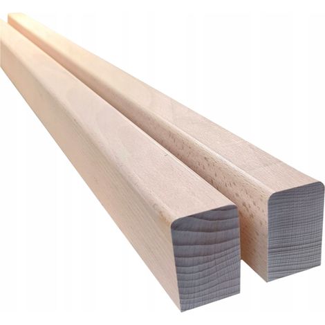 Main courante d’escalier - 6 x 4 x 100 cm - Hêtre - Finition soignée - Prête à peindre