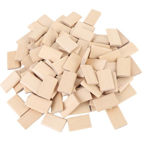 100 tenons en bois de hêtre massif, pour la menuiserie, l'ébénisterie et l'assemblage de meubles, dimensions : 5 x 19 x 30 mm (1/5)