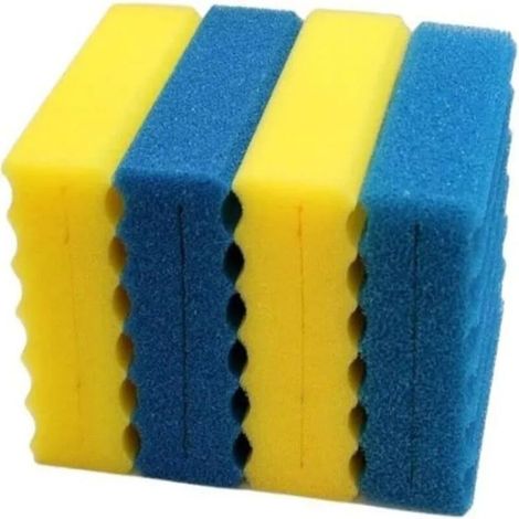 Pièce filtre biologique – – 4 éponges de rechange pour filtre de bassin, média bactérien efficace, entretien facile, maintien équilibre écologique (1/5)