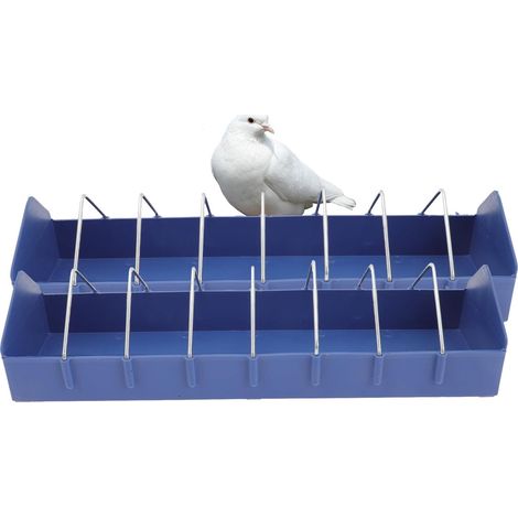 2 Stück Taubenkäfig Futterbox Kunststoff 40cm Futterspender