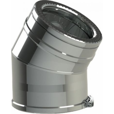Coude 30∞ - double paroi Duoten - bride de securite - 150/200 mm TEN