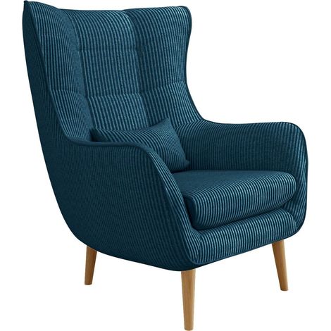 Fauteuil Comfivo Ulmus III, Poso 05, 106x80x95cm, Tissu, Pieds: Bois, 0