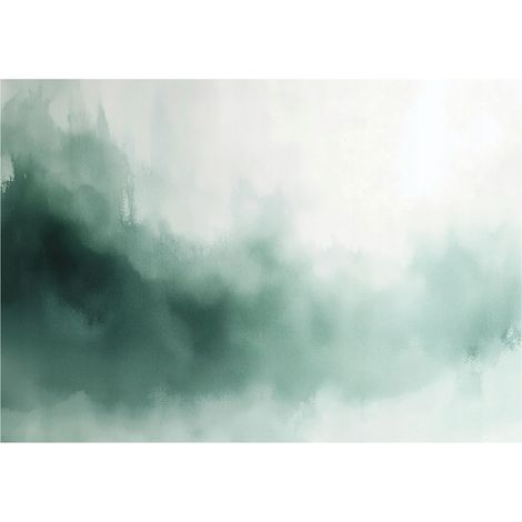 Papier peint panoramique abstrait vert intissé 150x105 cm mural salon chambre petit format (1/5)
