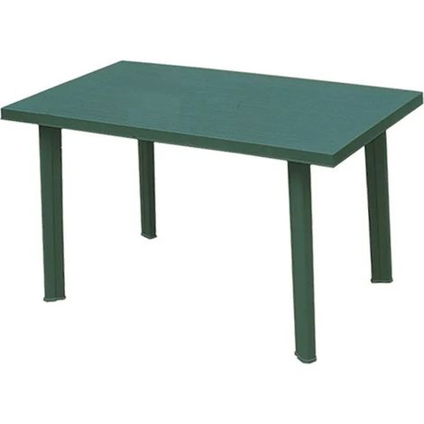 TRADE SHOP - Tavolo Rettangolare Da Giardino Esterno Velo Verde 126x76x72cm Resistente 023447 -