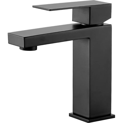 WASCHTISCHARMATUR Heißes Kaltes Wasser Mixer, Schwarz
