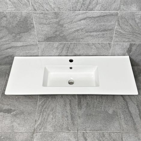 1010mm x 365mm Large Ceramic Bathroom Furniture Sink Vanity Basin Rectangular