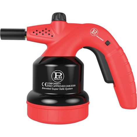 Lampe à souder à gaz 1350°C avec Système de gachette Breveté - Allumage Auto Sécurisé, Cartouche gaz 190g