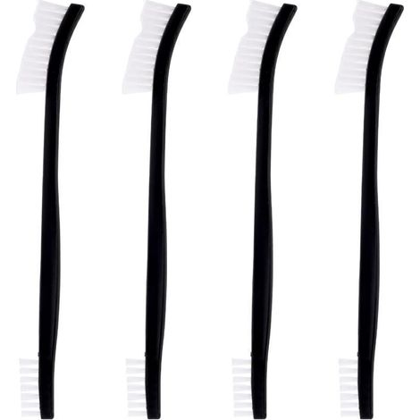 Double-sided nylon cleaning brush – Set of 4 multi-functional brushes for grout, jewelry, bicycles, cars and shower heads