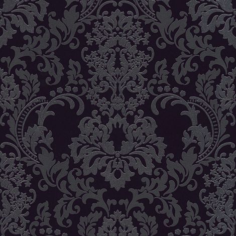 A.S. Creations – Papier peint à motif noir pailleté – Expansé sur intissé 180g/m² – Lessivable et strippable – Bonne résistance à la lumière