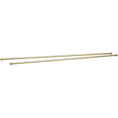 Stanghette Tende Ottone Tonde Regolabili Mm. 7X400 Cf.2Pz