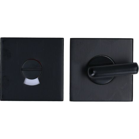 Paire de rosaces JADE Slim SLCN voyant carré noir PVD - HERACLES - B-INOX-SLC09N