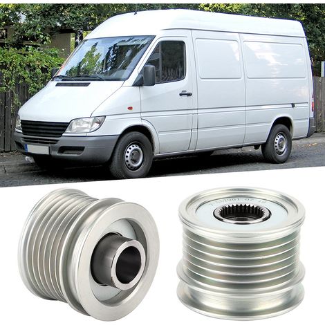 Poulie d'embrayage d'alternateur à roue libre en aluminium 6461550115 compatible avec MERCEDES-BENZ (1/5)
