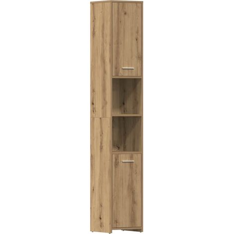 Bathroom Cabinet Artisan Oak 30x30x183.5 cm Engineered Wood vidaXL
