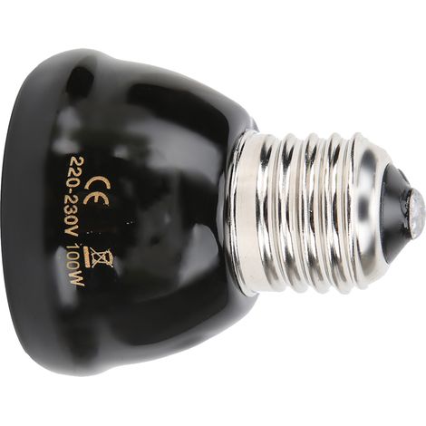 Lampe chauffante E27 pour animaux, sans danger et sans lumière, en céramique noire, pour reptiles, 220-230 V (1/5)