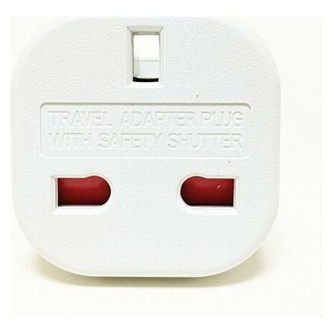 SHINING HOUSE Reiseadapter – Britischer 3-poliger Weiß – UK-Standardstecker auf europäischen Standardstecker,
