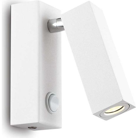 Applique Moderna Square Page Metallo Bianco Led 3W 3000K Luce Calda