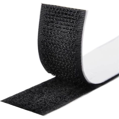 6M Adhesive Tapes, Adhesive Grip Tape, Adhesive Strips Hook Loop Tape Self Adhesive Tape for All Types of Photo Frame Installations 20mm (Black)
