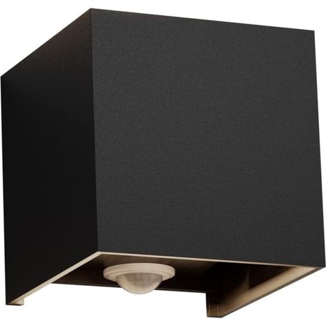 Vtizikl Aplique de pared para exterior de 12 W con sensor de movimiento, IP65, iluminación de pared para exterior e interior con ángulo de haz ajustable, luz de pared vertical, blanco frío 6000 K, neg