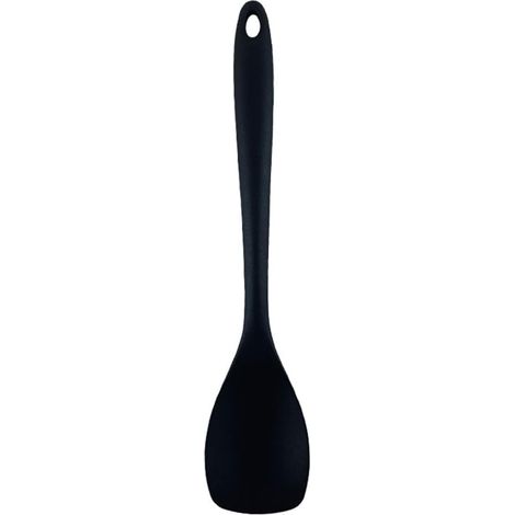 Maryse Silicone Culinaire, Spatule Souple et Flexible, Pour Mélanger, Râper et Servir, Manche Confortable, Idéale pour Confitures et Pâtes, Facile à Nettoyer, Sans Odeur, Couleur Noir (1/5)