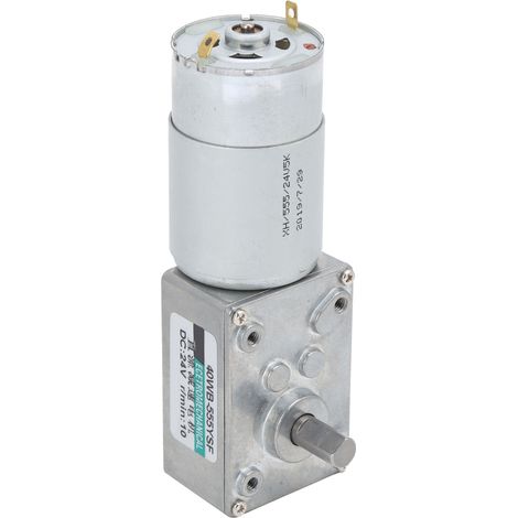 Moteur à engrenage à vis sans fin DC 24V XD40WB-555YSF, couple élevé, faible vitesse 10 tr/min, contrôle bidirectionnel pour automatismes (1/5)