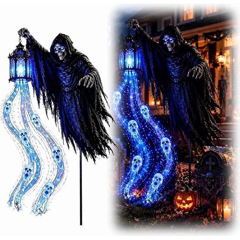 Halloween Soul Harvester animierte Solar-Gartenleuchte