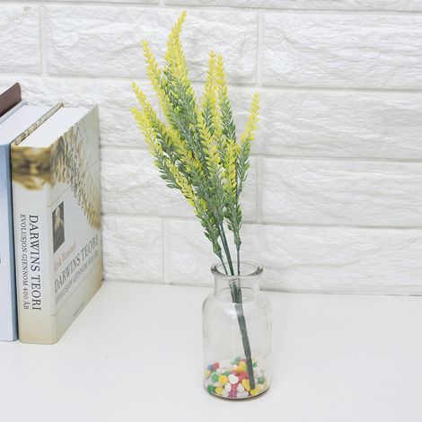 Künstlicher Lavendel-Brautstrauß, 25 Köpfe, gelbe Kunstblumen, Heimdekoration, Partyaccessoire, Zeremonie (1/3)