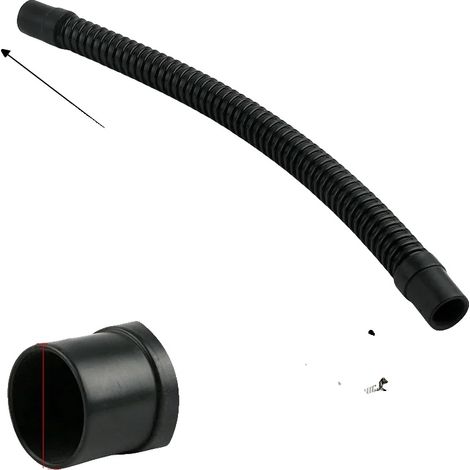 Manguera corrugada, de caucho blando, diseño flexible, 1 pieza, 32 mm x 1 m (1/2)