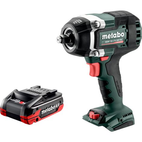 Metabo SSW 18 LTX 800 BL Visseuse à choc sans fil 18 V 800 Nm 1/2" Brushless + 1x batterie LiHDX 4,0 Ah - sans chargeur
