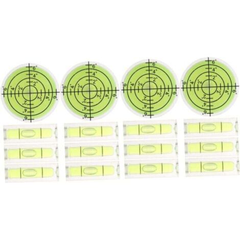 Cadres Carrés 16 Pièces Petit Niveau à Bulle Niveau De Poche Outil De Nivellement Niveaux à Bulle Circulaires Niveaux à Bulle De Caméra Une Seule Ligne Instrument De Mesure Abdos
