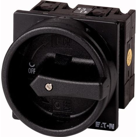 Inter. général 3P+N + 1 F+1O 32 A 90° verrouillable en position 0 encastré 000014375 EATON T3-3-15680/EA/SVB-SW