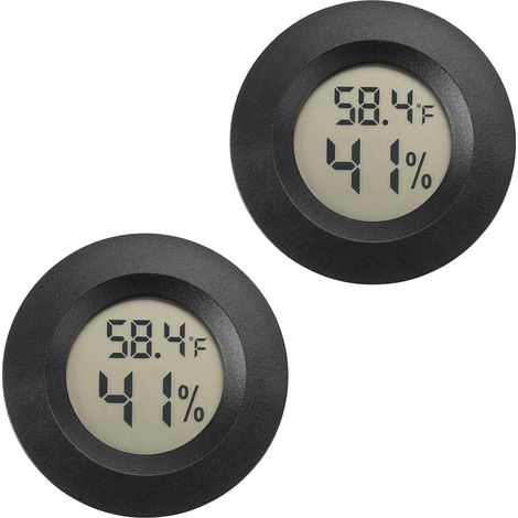 Mini hygromètre thermomètre numérique hygromètre mètre d'humidité intérieur et extérieur Thermomètre reptile pour hygromètre pour serre jardin cave Fahrenheit (℉)/Celsius (℃) (1/5)
