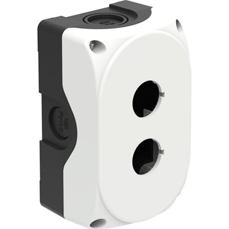 Carcasa de plástico gris Lovato IP67 para 2 botones LPZP2A8