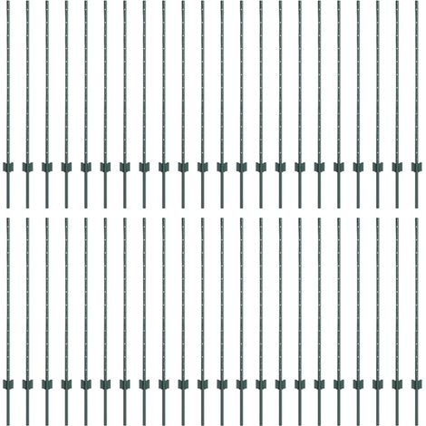 Poteaux de clôture 44 pcs U-Channel vert 160 cm en acier CFW6668479 (1/5)