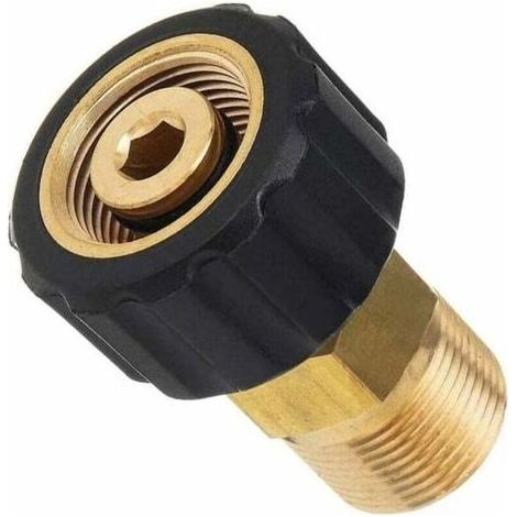 Raccord de Nettoyeur Haute Pression, M22 x 15 mm Filetage Femelle à M22 x 14 mm Filetage Mâle Raccord Rapide Nettoyeur Haute Pression Adaptateur Pièces (1/5)