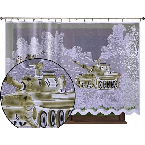 Tenda per bambini "Carro armato", fantasia mimetica militare, per cameretta da bambino, 300 x 150 cm