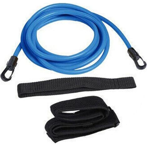 1 Ceinture de natation à résistance, cordon élastique 4 m, réglable 55–105 cm, pour entraînement en piscine intérieure ou extérieure (1/5)