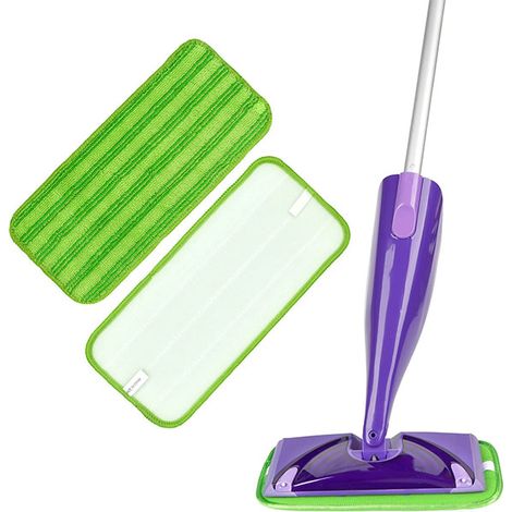 pièces adaptées pour Swiffer Wet Jet pouces tampon de vadrouille en microfibre tête remplacement humide et sèche-vert 2 12 (1/5)