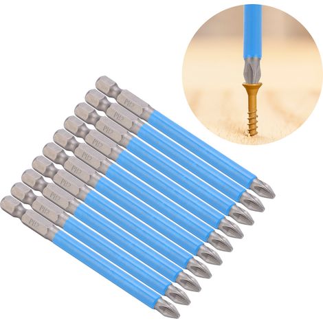 90-mm-S2-Antirutsch-Schraubendreherbit, pneumatischer Elektroschraubendreherbit, Elektroschraubendreherbit, leistungsstarker Magnetbit, Antirutsch-Phillips-PH2-Bit. (1/5)