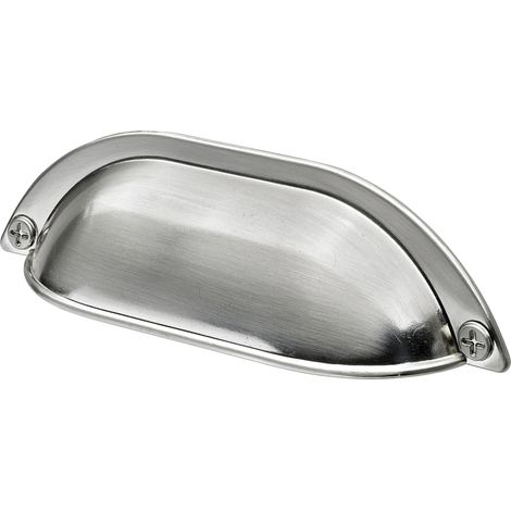 Hettich Möbelgriff Muldengriff 96 mm edelstahl optik - 1 Stück Möbelgriff