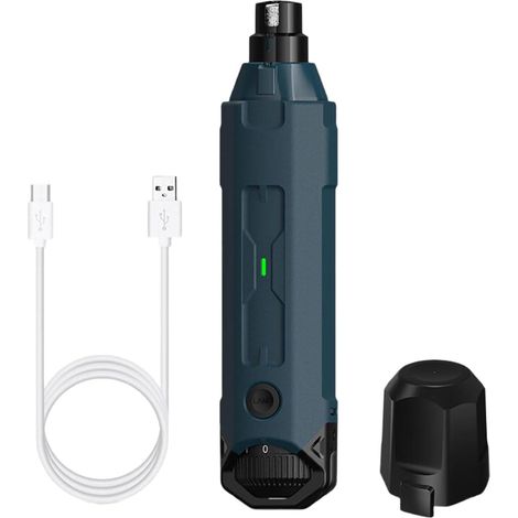 Cortauñas eléctrico silencioso para mascotas, apto para gatos y perros, con luz y batería recargable, lima de uñas silenciosa para mascotas. (1/5)