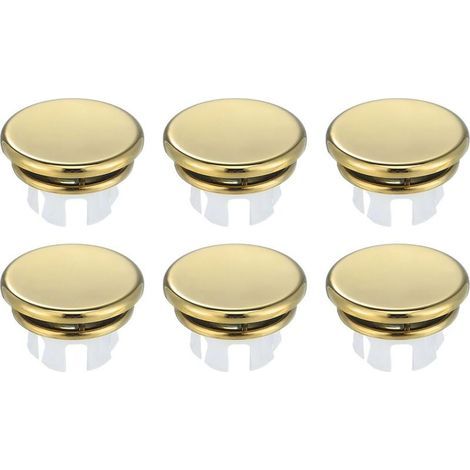 Lot de 6 bagues de trop-plein pour évier de cuisine, or Brillant(22-25mm) (1/5)