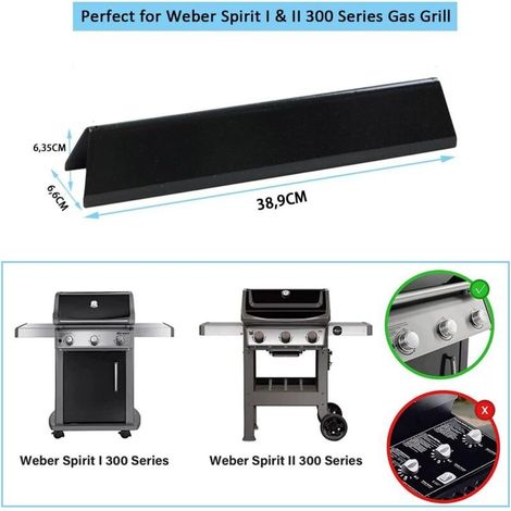38.9cm Barres pour Weber Spirit I & II E310 E320 E330 S310 S320,7636 Plaque Chauffante Gaz Grils Accessoires