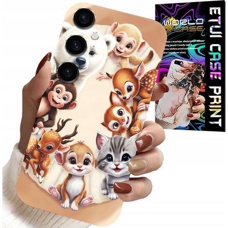 Custodia per Samsung Galaxy A04S - retro PER bambini con animali della foresta (1/5)