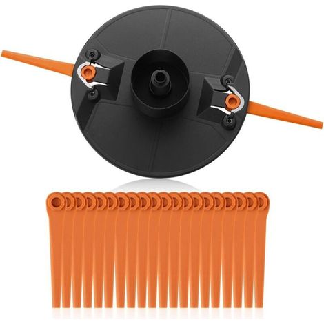 Plaque de couteau double lame compatible avec les articles Gardena 9823, 9825, accessoires de remplacement de plaque de couteau pour coupe-bordures, 20 lames (1/4)