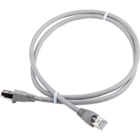 Câble Ethernet cat 5e Avec connecteur Gris / , STP, 1m ( Prix pour Paquet de 25 ) (1/3)