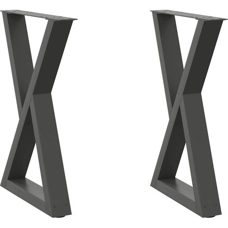Maison Exclusive - Esstisch Beine 2 Stk. Anthrazit 60x(72-73,3) c