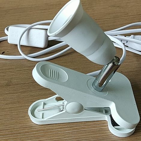 Lampe de bureau pliable universelle à pince, veilleuse à pince pour étudiants en résidence universitaire (1/4)