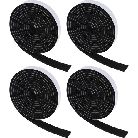 Paquete de 4 rollos de cinta de fieltro autoadhesiva - 3 mm de grosor - Recortable - Almohadillas de fieltro antichirridos - Para ventanas y puertas, sillas, muebles