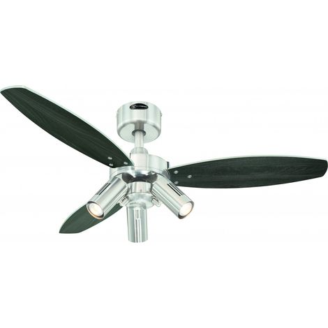 Ceiling fan Jet Plus Nickel 105cm / 42" with lights