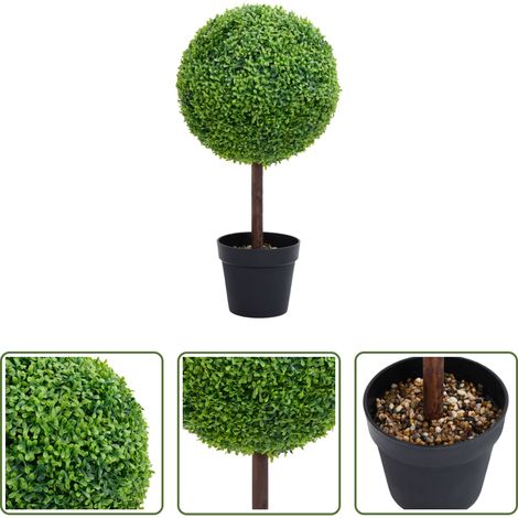 Buis artificiel -  Plante de buis artificiel avec pot Forme de boule Vert 50 cm (1/5)
